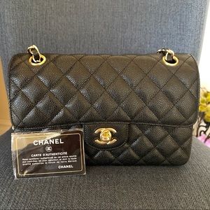 Chanel small flap black bag